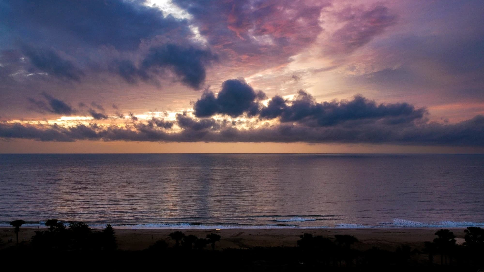 Aerial · Gambia sunset